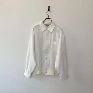 일본제 빈티지 블루종 자켓 화이트 스윙탑 레트로 L 오샤레