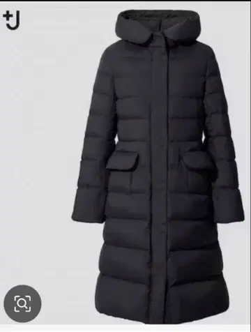 새상품 유니클로 질 샌더 +j 울트라 라이트 다운 롱 후디드 코트