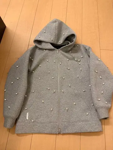 Jose Moo 조제문 펄 비즈 후드티 그레이