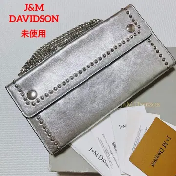 미사용 J&M DAVIDSON 트래블 파우치 장지갑 체인 박스 카드 포함