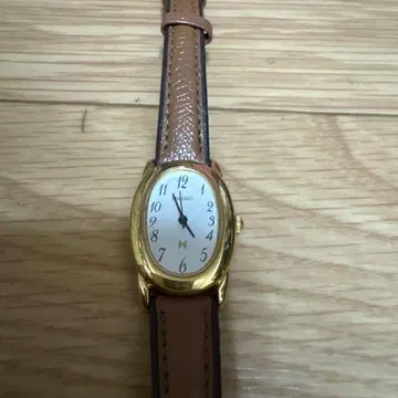 SEIKO 아날로그 손목시계 골드/브라운