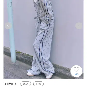 스나이델 UV컷 맨투맨 와이드 팬츠 플라워 1