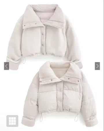 GRL 리버서블 크롭 다운 자켓 아이보리