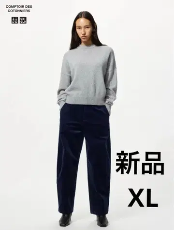 [ 새상품 ] UNIQLO 유니클로 코듀로이 커브 팬츠 네이비 XL
