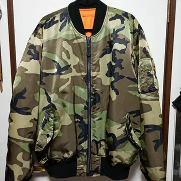 레어! ALPHA사 MA-1 자켓 카모플라쥬 카모플라주 빅 사이즈