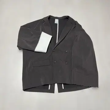 다크 그레이 더블 브레스트 테일러드 자켓