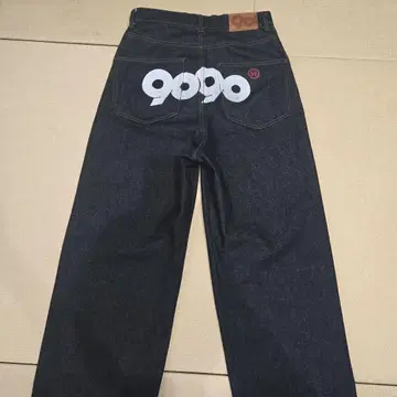 재판매 없음 9090 다크 블루 배기 데님