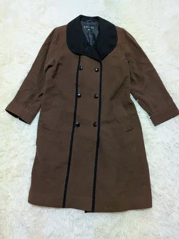 BLUE FLAG 브라운 롱 코트 9A2