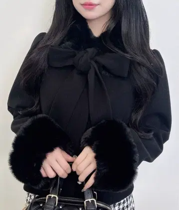 INGNI 멀티way 빅 리본 숏 기장 코트 블랙