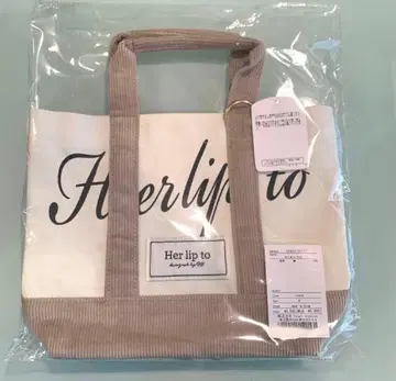 미사용 새상품 herlipto mini tote 루미네 토트백 아이보리