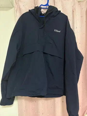 B.Base 네이비 나일론 테크 아노락 브로큰베이스