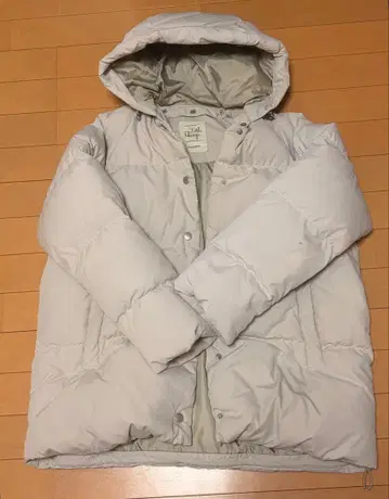 Little Things 후드 부착 다운 자켓 화이트