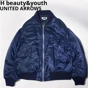 완판템 H beauty&youth ma-1 네이비 새틴 점퍼