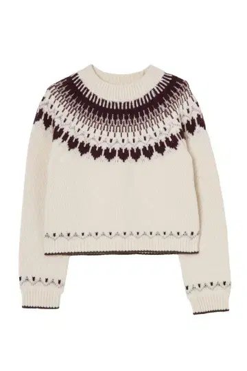 Herlipto Heart Fair Isle Knit Pullover