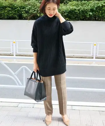 이에나 IENA 울 체크 스틱 팬츠 34