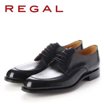 REGAL 비즈니스 슈즈 V칩 블랙 외날개