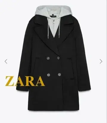 ZARA 콤비 후드 부착 코트 택 포함 새상품 L 사이즈 최신