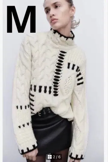 [ ZARA 자라 ] 부드럽고 따뜻한 디자인 스티치 니트