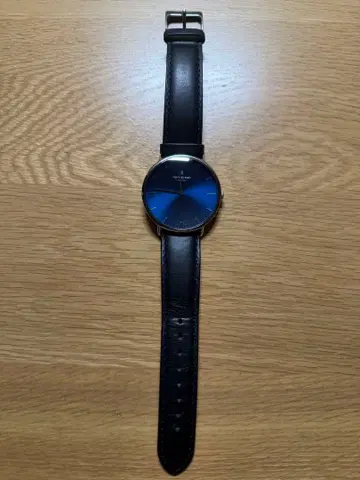 nordgreen 손목시계 Native 40mm 블루/블랙 가죽 밴드