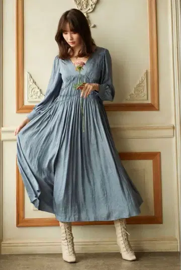 Herlipto Side Bow Vintage Twill Dress