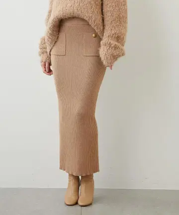 윔 가젯 마린 니트 타이트 스커트