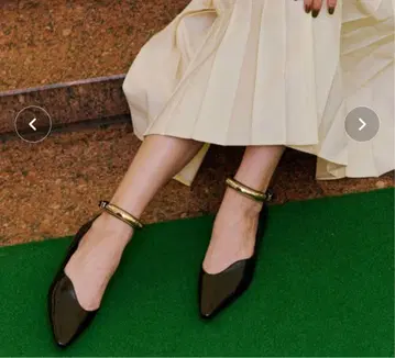 EVOL [쿠션 들어간 푹신푹신] 웨이브컷 플랫 펌프스