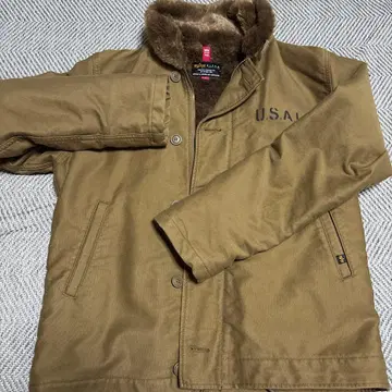 ALPHA 밀리터리 자켓 L 브라운