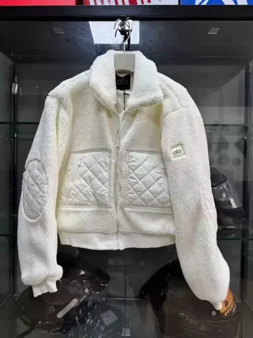 alo yoga 플리스 자켓 화이트