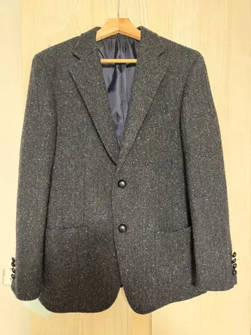 더 스카치 하우스 해리스 트위드 네프 울 호두 버튼 M