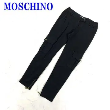 모스키노 캐주얼 팬츠 카고 맨투맨 소재 블랙 38 C2349
