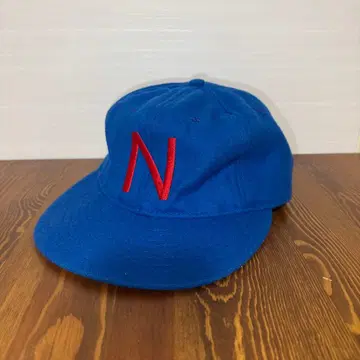 EBBETS FIELD x J.CREW 울 블루 캡 모자