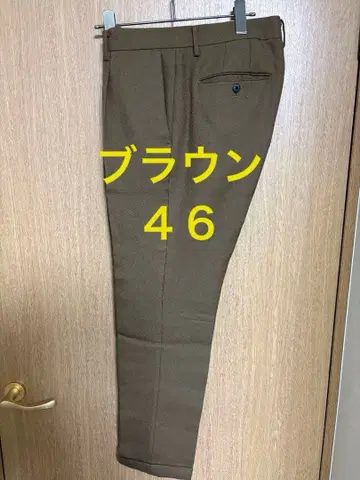 [ EDIFICE ] 울 테이퍼드 슬랙스 브라운 46 M