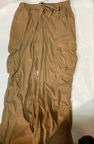 브라운 코듀로이 카고 팬츠 XL