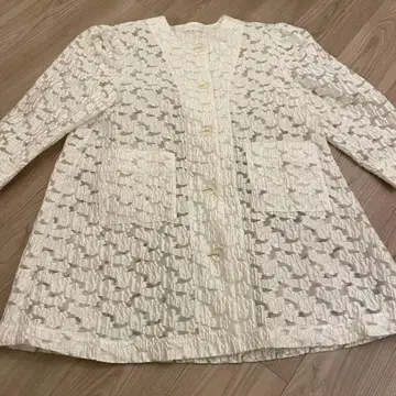 HONEY MI HONEY 테일러드 자켓 화이트 꽃무늬