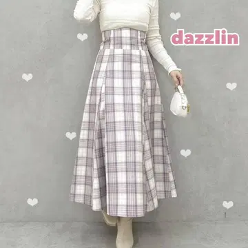 dazzlin 모듬 코르셋 플레어 스커트 퍼플 S 사이즈