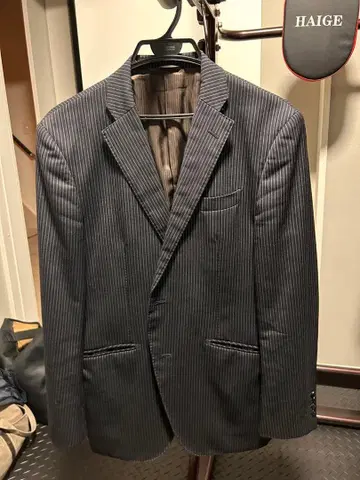 MR.JUNKO 그레이 스트라이프 비즈니스 정장