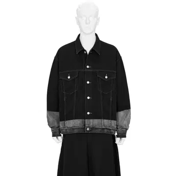 YOKE LASER PROCESSED DENIM TRUCKER SIZE2