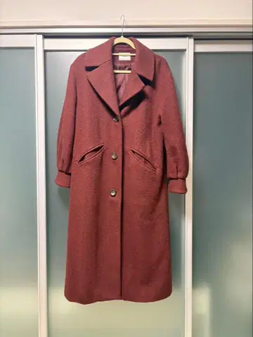 MURUA 버건디 롱 코트