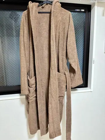 [ 컨디션 최상 ] TEKLA 베이지 후드 부착 목욕 가운 M 사이즈