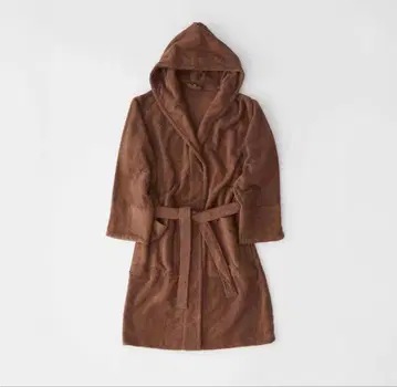 [컨디션 최상] 테클라/TEKLA 브라운 후드 부착 목욕 가운 M 사이즈