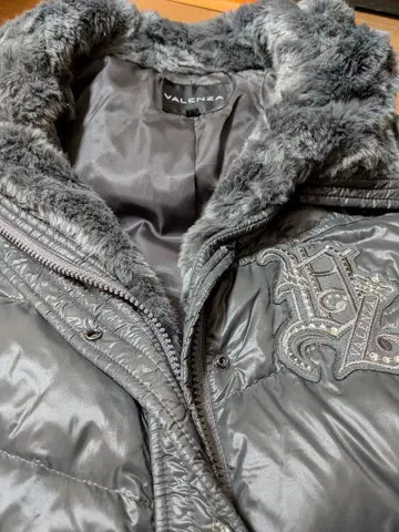 VALENZA 그레이 롱 다운 자켓 40 발렌자