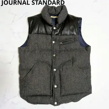 저널 스탠다드 다운 베스트 램 가죽 절개 그레이 M 사이즈 상당