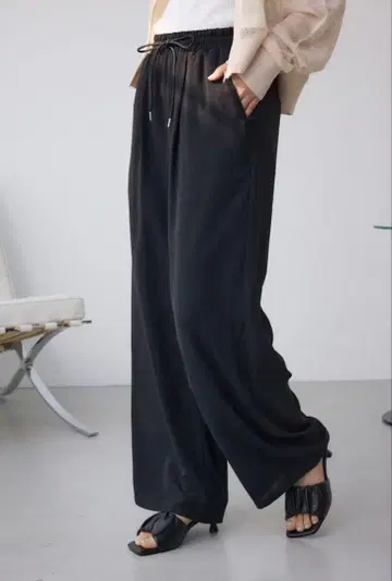 AZUL BY MOUSSY 와이드 이지 팬츠 BLK