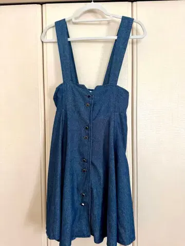 LIZLISA 데님 오버롤 스커트