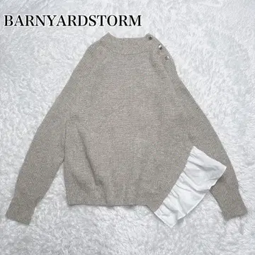 밴야드 스톰 아지메 니트 울 캐시미어 혼방 스웨터 골드 버튼