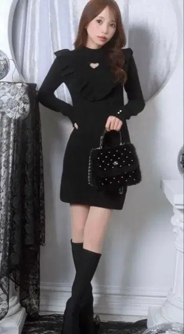 미셸 마카롱 원피스 니트