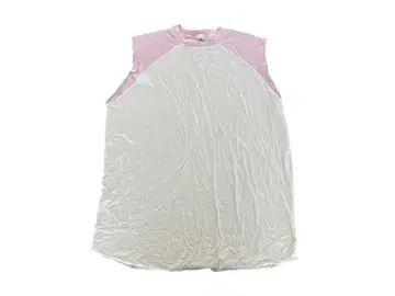 SKIMS 슬리브리스 T셔츠 핑크/화이트