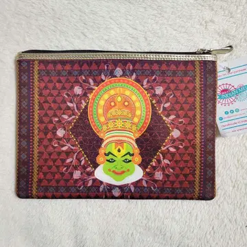 택 포함 미사용 Kathakali 파우치 인도 에스닉 Kathakali