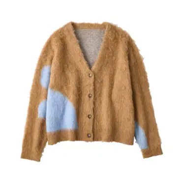 knuthmarf Vneck cardigan(unisex)/camel