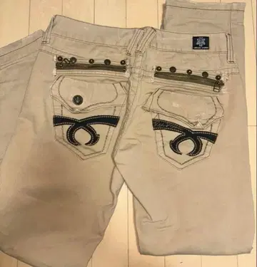 RED PEPPER 카키색 데님 남성용